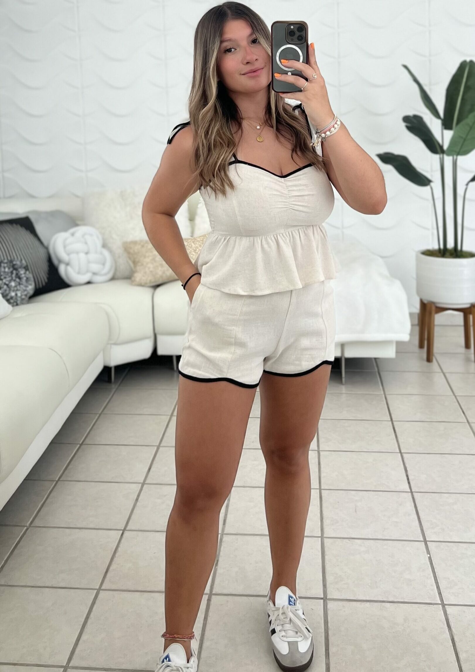 Linen Flowy Top & Short SET