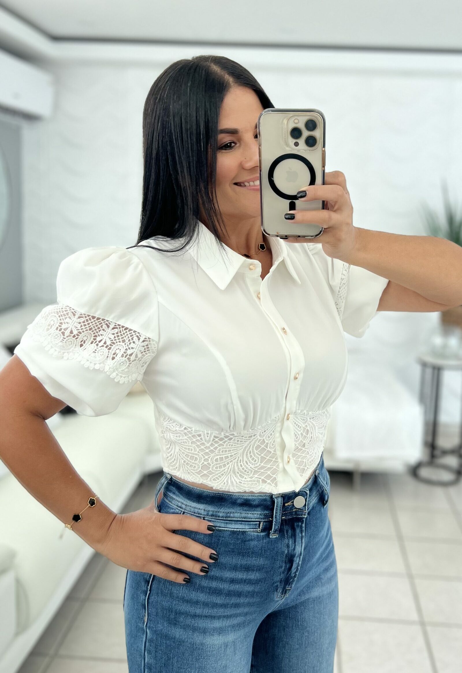 Solid Crop Top Corset