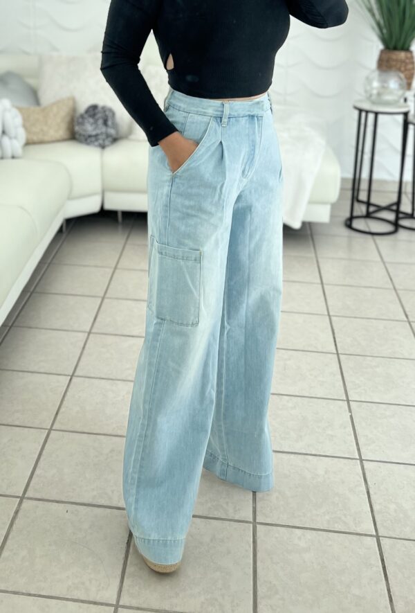Straight Leg Cargo Pocket Pants - Imagen 3